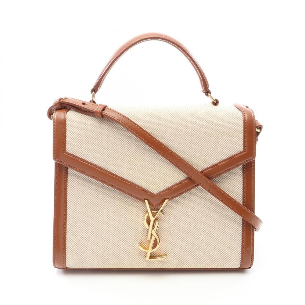 Yves Saint Laurent Saint Laurent Paris Cassandra 2-Way Handbag, Canvas and Le...